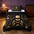 thumbnail image 1 of Homewish Moon Phase Printed Twin Comforter Sets, Butterfly Blossom Bedding Set, Black Reversible 2 Piece, 1 Comforter and 1 Pillowcase, 1 of 6