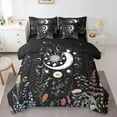 thumbnail image 1 of Homewish Moon Sun 7 Pieces Bedding Comforter Set For Teens Boys Girls,Bohemian Starry Sky Full Bedding Set Lightweight,Colorful Flowers Fitted Sheet Flat Sheet,Luxury Bedroom Decor,Reversible, 1 of 8
