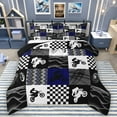 thumbnail image 1 of Homewish Motorcycle Motor Biker Bedding Comforter Set,Extreme Speed Sport Twin Comforter Sets,Gray Splatter Ink Bedding Set For Children,Luxury Bedroom Decor Reversible,2 Pieces, 1 of 8