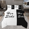 thumbnail image 1 of Homewish Mr and Mrs Bedding Comforter Set, Black White Couples Print Twin Comforter Sets, Romantic Valentines Day Bedding Set, Lightweight Room Decor, 2-Piece, 1 of 8