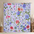 thumbnail image 1 of Homewish Multicolor Flower Blackout Curtains Set of 2 (52x84 Each),Cute Country Floral Window Curtains,Blue Orange Curtains and Drapes For Girl Teens,Super Cozy Room Decor, 1 of 6