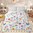 thumbnail image 1 of Homewish Multicolor Flower Butterfly Full Size Comforter Sets,Rustic Botanical Bedding Comforter Set,White Green Blue Bedding Sets For Girl Kids,Microfiber Bedroom Decor Reversible,3 Pieces, 1 of 8