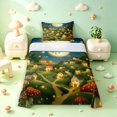 thumbnail image 1 of Homewish Mushrooms Moon Landscape Twin Sheets,Fungus Plant Bedding,Green Yellow,3-Piece,1 Flat Sheet,1 Fitted Sheet and 1 Pillowcase, 1 of 6