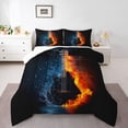 thumbnail image 1 of Homewish Music Guitar Bedding Comforter Set 2pcs for Female Men Adults,Abstract Musical Instrument Twin Comforter Sets Microfiber,Blue Orange Breathable Bedding Set,Ultra Soft Home Decor, 1 of 8