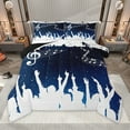 thumbnail image 1 of Homewish Musical Notes Melody Bedding Comforter Set,Music Lover Silhouette Twin Comforter Sets,White Blue Bedding Set For Teens,Breathable Home Decor Reversible,2-Piece, 1 of 8