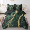 thumbnail image 1 of Homewish Mystic Green Marbling Twin Bedding Sets 7-Piece for Women, Art Abstract Marble Bedding Comforter Set, Watercolor Reversible Sheet Sets, Super Cozy Room Decor, 1 of 7