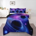 thumbnail image 1 of Homewish Mystic Outer Space Queen Comforter Set, 3D Galaxy Planet Bedding Sets, Glitter Stars Print Reversible Bedding Comforter Set, Microfiber Bedroom Decor, 3 Pieces, 1 of 8