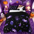 thumbnail image 1 of Homewish Mystic Witch Halloween Bedding,Palm Crystal Spell Book Pattern Duvet Cover Full,Black Violet,Black Reversible,3 Pieces,1 Duvet Cover and 2 Pillowcases, 1 of 6