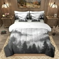 thumbnail image 1 of Homewish Natural Botanical 7-Piece Twin Bedding Sets,Pine Tree Bedding Comforter Set,Gray White Sheet Sets For Adults,Luxury Bedroom Decor Reversible, 1 of 8