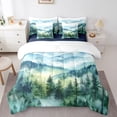 thumbnail image 1 of Homewish Nature Scenery Twin Bedding Sets 7-Piece for Men, Vintage Watercolor Bedding Comforter Set, Rustic Farmhouse Tree Reversible Sheet Sets, Super Cozy Room Decor, 1 of 7