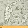thumbnail image 1 of Homewish Navigation Compass Fabric by the Yard 1 Yard,Ocean Sea Sailbaot Home Decor Fabric by the Yard,Map Sewing Fabric For Boys Teens,Luxury Bedroom Decor, 1 of 6