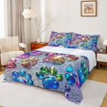 thumbnail image 1 of Homewish Neon Dog Paws Queen Sheets,Cartoon Pet Queen Sheet Sets,Gray,4-Piece,1 Flat Sheet, 1 Fitted Sheet and 2 Pillowcases, 1 of 6