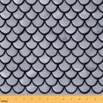 thumbnail image 1 of Homewish Ocean Animal Theme Fabric by the Yard 3 Yard,Mermaid Fishtail Sewing Fabric,Silver Black Room Decor Fabric by the Yard For Princess,Ultra Soft Home Decor, 1 of 6