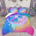 thumbnail image 1 of Homewish Ocean Mermaid Bedding Comforter Set 2pcs for Child Boys Girls,Dreamy Princess Twin Comforter Sets Microfiber,Gradient Chic Flowers Breathable Bedding Set,Ultra Soft Home Decor,Reversible, 1 of 8