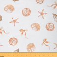 thumbnail image 1 of Homewish Ocean Sealife Fabric by the Yard 3 Yard,Cute Conch Starfish Sewing Fabric,Orange Bowtie Bowknot Room Decor Fabric by the Yard For Girls Kids,Microfiber Bedroom Decor, 1 of 6