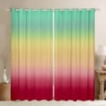 thumbnail image 1 of Homewish Ombre Tie Dye Black Out Curtains For Children Kids Teens,Abstract Gradient Watercolor Curtains Pack of 2 (42x63 Each),Yellow Green Red Bedroom Curtains,Ultra Soft Home Decor, 1 of 6