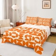 thumbnail image 1 of Homewish Orange Abstract Ombre Bed Sheets, Chic Minimalism King Sheets, Mid Century Fashion Sheet Set, Super Cozy Room Decor, 4-Piece, 1 of 7