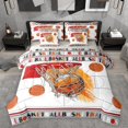 thumbnail image 1 of Homewish Orange Basketball 7-Piece Twin Bedding Sets For Teens,Sport Theme Bedding Comforter Set,Ball Game Breathable Sheet Sets,Luxury Bedroom Decor,Reversible, 1 of 8