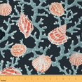 thumbnail image 1 of Homewish Orange Conch Fabric by the Yard 1 Yard,Ocean Coral Home Decor Fabric by the Yard,Sea Sealife Theme Sewing Fabric For Girls Kids,Ultra Soft Home Decor, 1 of 6
