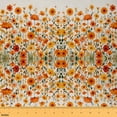 thumbnail image 1 of Homewish Orange Daisy Floral Fabric by the Yard 2 Yards for Teens, Vintage Elegant Sewing Fabric, Rustic Farmhouse Groovy Fabric for Sewing, Microfiber Bedroom Decor, 1 of 6