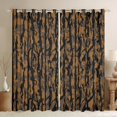 thumbnail image 1 of Homewish Orange Grey Stripes Blackout Curtains Set of 2 (52x84 Each), Chic Vintage Abstract Pmbre Window Curtains, Camouflage Curtains and Drapes, Black Out Curtains Room Decor, 1 of 6