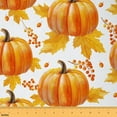 thumbnail image 1 of Homewish Orange Pumpkin Berry Fabric by the Yard 2 Yard,Hello Fall Room Decor Fabric by the Yard,Rustic Maples Fabric for Sewing For Teens,Breathable Home Decor, 1 of 6