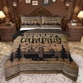 thumbnail image 1 of Homewish Outdoor Travel Trailer Full Size Comforter Sets,Happy Camping Bedding Comforter Set,Old Barn Door Bedding Sets For Boys Kids,Luxury Bedroom Decor Reversible,3 Pieces, 1 of 8