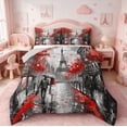 thumbnail image 1 of Homewish Paris Eiffel Tower Bedding Comforter Set,Oil Painting Twin Comforter Sets,Romantic Valentine'S Day Bedding Set For Girls Teens,Ultra Soft Home Decor Reversible,2pcs, 1 of 8