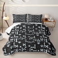 thumbnail image 1 of Homewish Paw Bone Bed Spread Queen,Cartoon Dog Themed Queen Coverlet Set,Black,3-Piece, 1 of 7