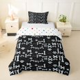 thumbnail image 1 of Homewish Paw Bone Twin Duvet Cover,Cartoon Dog Themed Twin Bedding,Black,Polkadot Reversible,2-Piece,1 Duvet Cover and 1 Pillowcase, 1 of 6