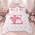 thumbnail image 1 of Homewish Personalized Initial E Bedding Comforter Set 2pcs for Kids Children Teens,Dreamy Princess Twin Comforter Sets Microfiber,Cute Ribbon Bowknot Breathable Bedding Set,Luxury Bedroom Decor, 1 of 8