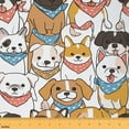 thumbnail image 1 of Homewish Pet Animal Dogs Fabric by the Yard 2 Yard,Cartoon Corgi Room Decor Fabric by the Yard,Brown White Fabric for Sewing For Boys Girls,Lightweight Room Decor, 1 of 6