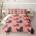 thumbnail image 1 of Homewish Pet Dachshund Quilt King,Cute Animal King Coverlet Set,Pink,3-Piece, 1 of 7