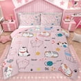 thumbnail image 1 of Homewish Pet Kitten Lover Queen Comforter Set,Kawaii Cat Bedding Sets,Puppy Dogs Paws Bedding Comforter Set For Teens,Microfiber Bedroom Decor Reversible,3 Pieces, 1 of 8
