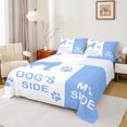 thumbnail image 1 of Homewish Pet Puppy Dogs Bed Sheets,Cute Paws King Sheets,Blue White Sheet Set For Boys Girls,Luxury Bedroom Decor,4pcs, 1 of 7