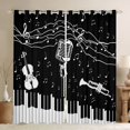thumbnail image 1 of Homewish Piano Violin Saxophone Blackout Curtains Set of 2 (52x84 Each) for Teens Boys Girls,Music Melody Window Curtains,Musical Notes Curtains and Drapes,Breathable Home Decor, 1 of 6
