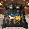 thumbnail image 1 of Homewish Pike Fish 7-Piece Twin Bedding Sets,Rustic Camouflage Print Bedding Comforter Set,Country Farmhouse Lodge Sheet Sets For Boys Teens,Luxury Bedroom Decor Reversible, 1 of 8
