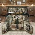 thumbnail image 1 of Homewish Pike Fish Queen Comforter Set,Bass Big Fish Bedding Sets,Rustic Farmhouse Cabin Bedding Comforter Set For Boys Kids,Breathable Home Decor Reversible,3 Pieces, 1 of 9