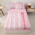 thumbnail image 1 of Homewish Pink Baseball Kids Zipper Twin Comforter Sets with Fitted Sheet and 2 Pillowcases, Est Sports Sleep Zipper Bedding Set, Pink Reversible, 4-Piece, 1 of 6
