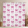 thumbnail image 1 of Homewish Pink Bow Curtains Pack of 2 (42x84 Each) for Kids Girls, Kawaii Daisy Floral Curtains Blackout, Watercolor Bowknot Bedroom Curtains, Luxurious Bedroom Decor, 1 of 6