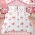 thumbnail image 1 of Homewish Pink Christmas Flower Bedding Comforter Set,Gold Polka Dots Twin Comforter Sets,Merry Xmas Bedding Set For Girls Kids,Ultra Soft Home Decor Reversible,2-Piece, 1 of 8