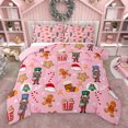 thumbnail image 1 of Homewish Pink Christmas Nutcracker Queen Comforter Set, Cute Santa Claus Bedding Sets, Teens Kids Boys Girls Reversible Bedding Comforter Set, Microfiber Bedroom Decor, 3-Piece, 1 of 8