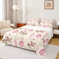 thumbnail image 1 of Homewish Pink Cowgirl Boot Full Size Sheets for Teens, Hippie Western Cactus Bed Sheets, Farmhouse Horse Animal Sheet Sets, Ultra Soft Bedroom Decor, 4pcs, 1 of 7