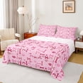 thumbnail image 1 of Homewish Pink Dog Paw Bone Bed Sheets,Pet Lover Full Size Sheets,4-Piece,1 Flat Sheet, 1 Fitted Sheet and 2 Pillowcases, 1 of 6