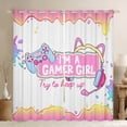 thumbnail image 1 of Homewish Pink Game Console Black Out Curtains for Kids, Cartoon Gamepad Curtains Pack of 2 (42x63 Each), Kawaii Game Girl Bedroom Curtains, Curtains and Drapes Decor, 1 of 6