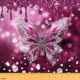 thumbnail image 1 of Homewish Pink Glitter Butterfly 01, Fashion Diamond Room Decor Fabric by the Yard, Teens Kids Girls Female Sewing Fabric, Microfiber Bedroom Decor, 1 of 6