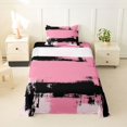 thumbnail image 1 of Homewish Pink Gradient Watercolor Twin Sheets,Vintage Abstract Bedding,3pcs,1 Fitted Sheet and 1 Pillowcase, 1 of 6