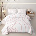thumbnail image 1 of Homewish Pink Lines Twin Quilt Set,Modern Geometric Twin Coverlet Set,2pcs, 1 of 7