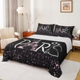 thumbnail image 1 of Homewish Pink Loves Pattern Twin Sheet Sets,Paris Eiffel Rower Twin Fitted Sheet,Romantic Valentine'S Day 03 For Girl,Microfiber Bedroom Decor,3pcs, 1 of 7