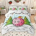 thumbnail image 1 of Homewish Pink Moon Bedding Comforter Set,Merry Christmas Theme Twin Comforter Sets,Colorful 3D Graffiti Style Bedding Set For Girls Boys,Luxury Bedroom Decor Reversible,2-Piece, 1 of 8